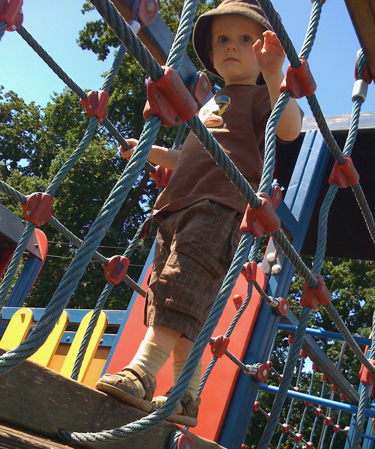 HEF on the big-boy climbing frame