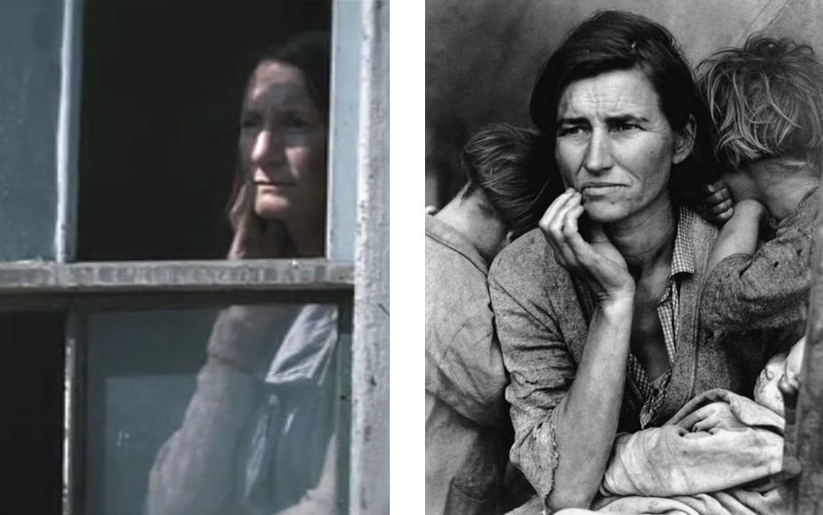 Hunger Games with Dorothea Lange photograph