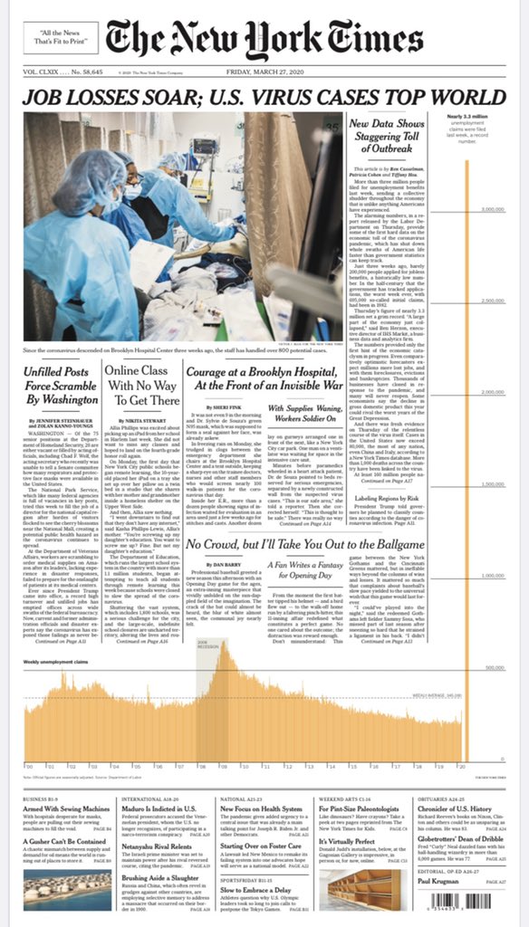 New York Times, 27 March 2020