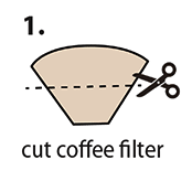 cut a piece of coffee filter