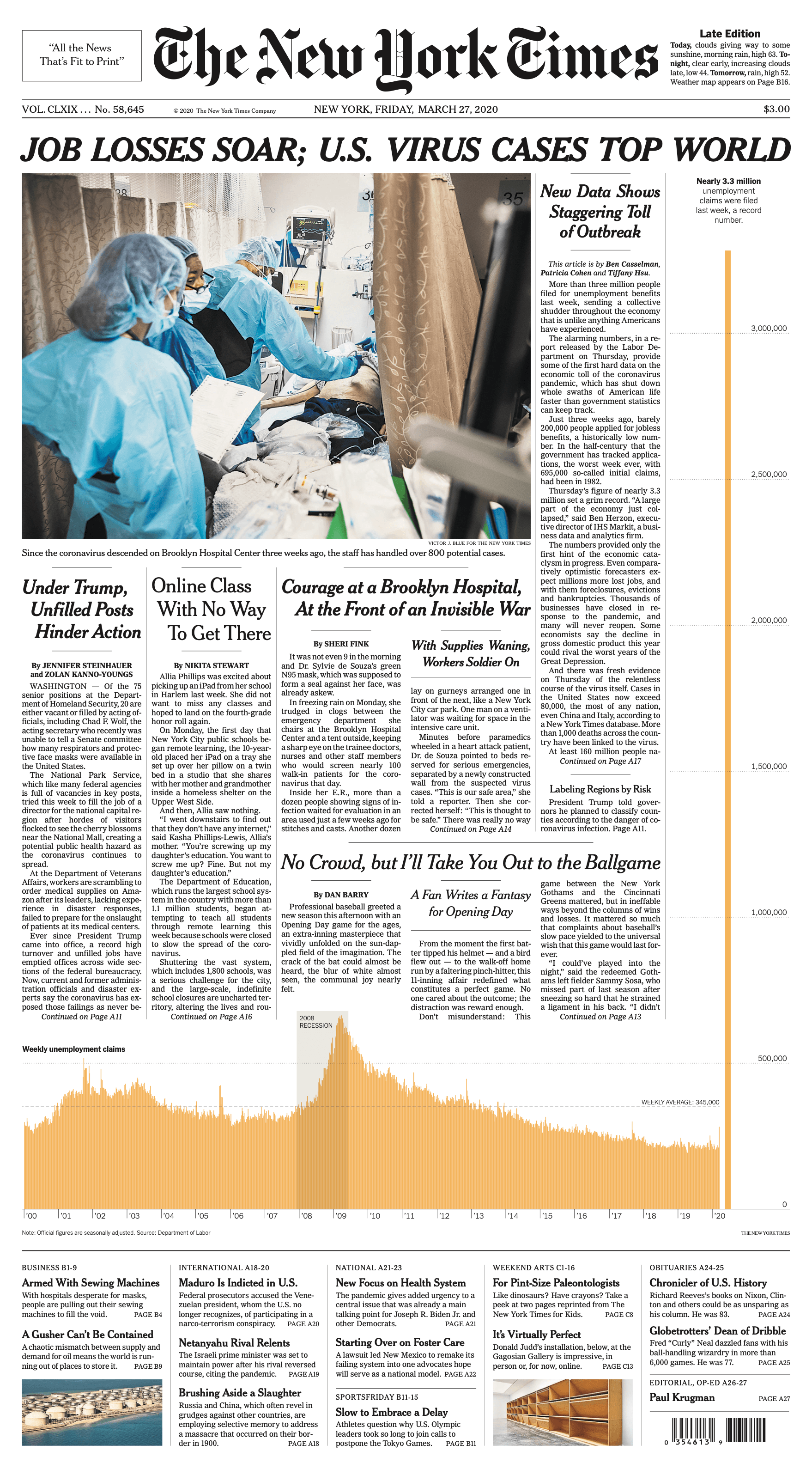 New York Times, 27 March 2020