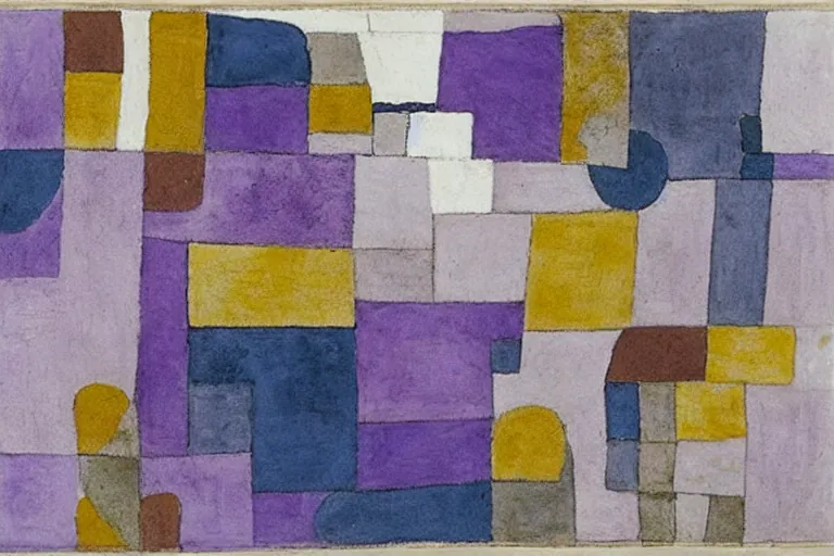 Abstract painting in the manner of Paul Klee, generated from the words of this post