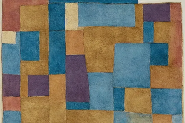 Abstract painting in the manner of Paul Klee, generated from the words of this post