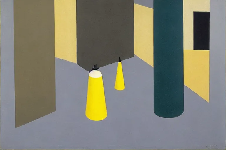Abstract painting in the manner of Oskar Schlemmer, generated from the words of this post