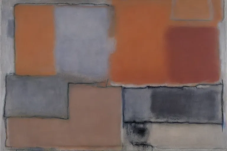 Abstract painting in the manner of Mark Rothko, generated from the words of this post