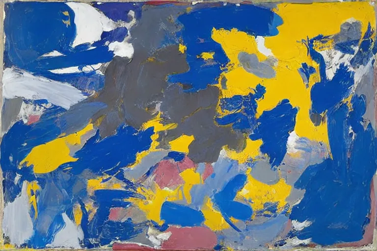 Abstract painting in the manner of Willem de Kooning, generated from the words of this post