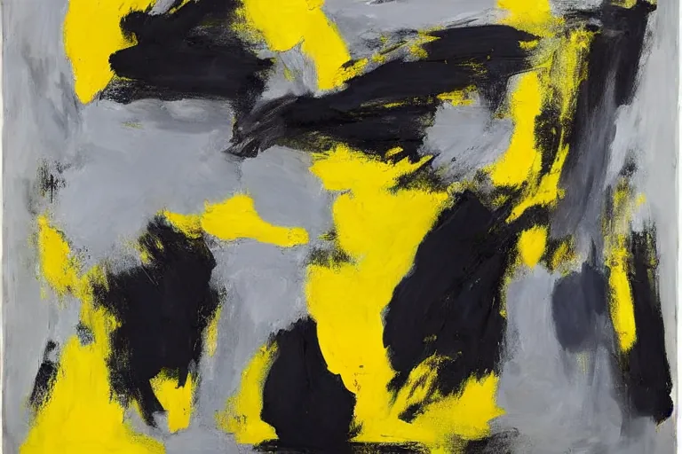 Abstract painting in the manner of Willem de Kooning, generated from the words of this post
