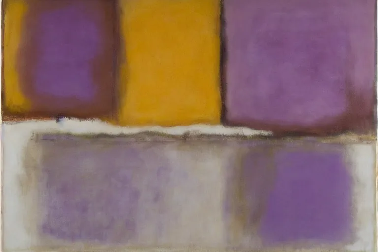 Abstract painting in the manner of Mark Rothko, generated from the words of this post