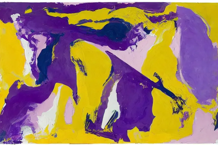 Abstract painting in the manner of Willem de Kooning, generated from the words of this post