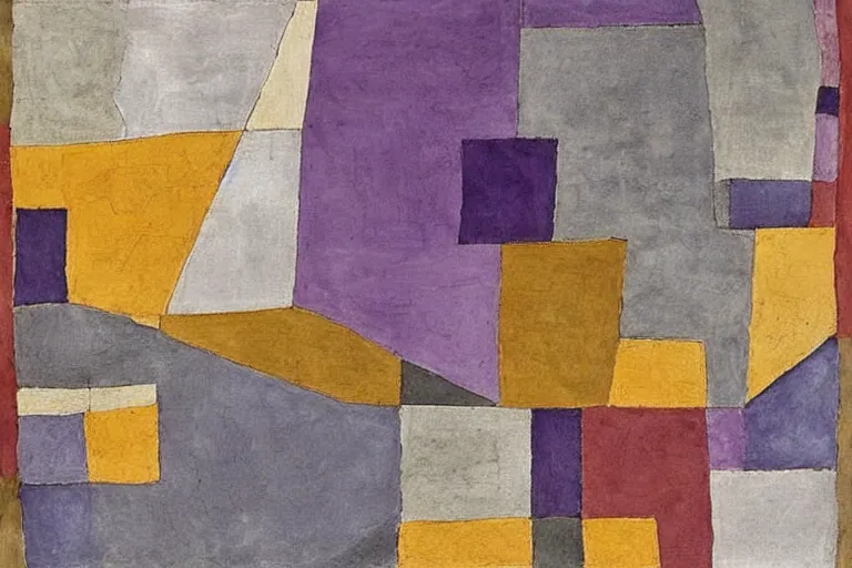 Abstract painting in the manner of Paul Klee, generated from the words of this post