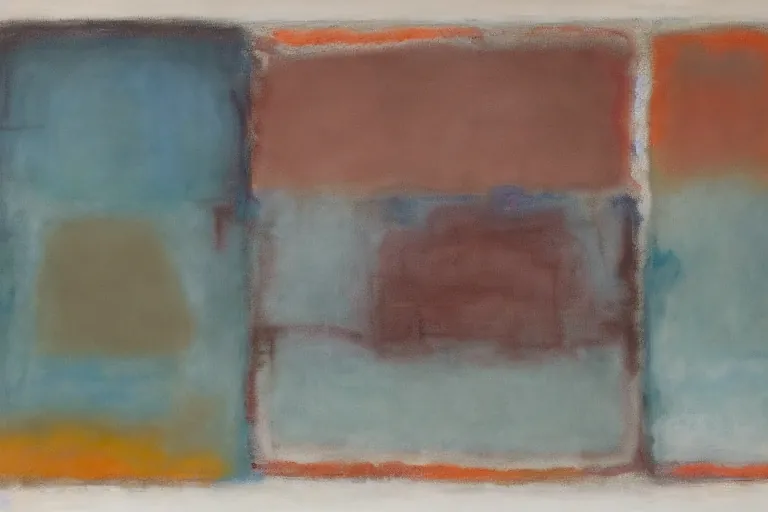 Abstract painting in the manner of Mark Rothko, generated from the words of this post