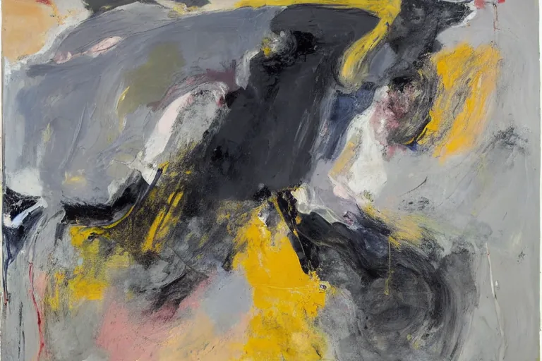 Abstract painting in the manner of Willem de Kooning, generated from the words of this post