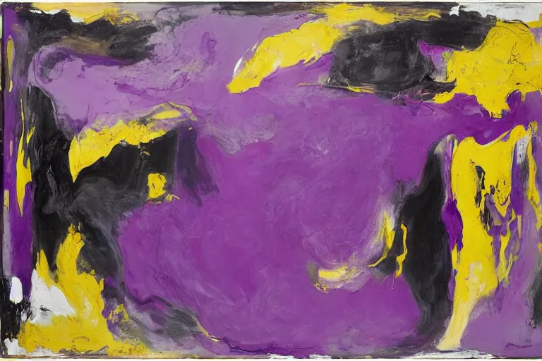 Abstract painting in the manner of Willem de Kooning, generated from the words of this post