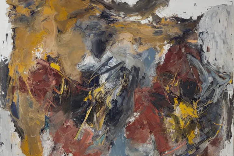 Abstract painting in the manner of Willem de Kooning, generated from the words of this post