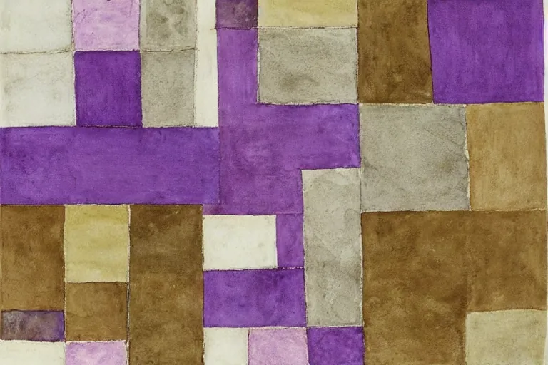 Abstract painting in the manner of Paul Klee, generated from the words of this post