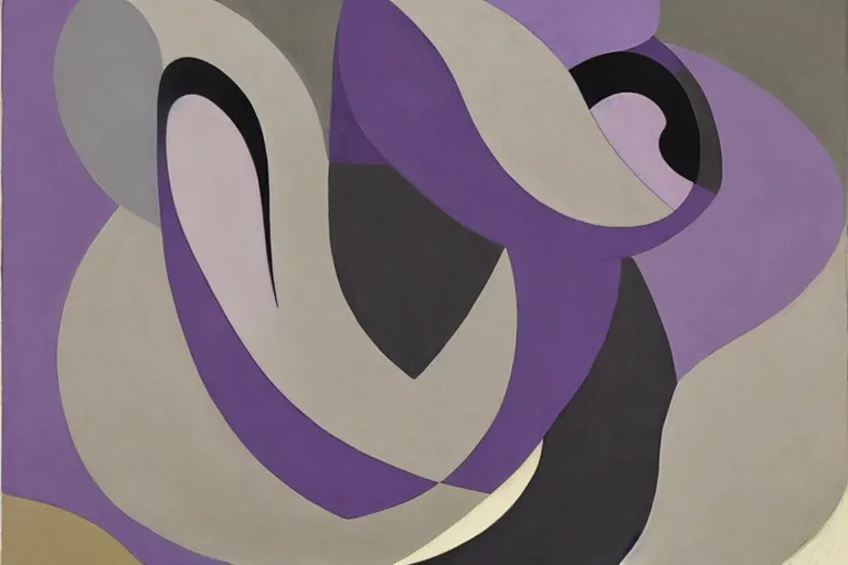 Abstract painting in the manner of Oskar Schlemmer, generated from the words of this post