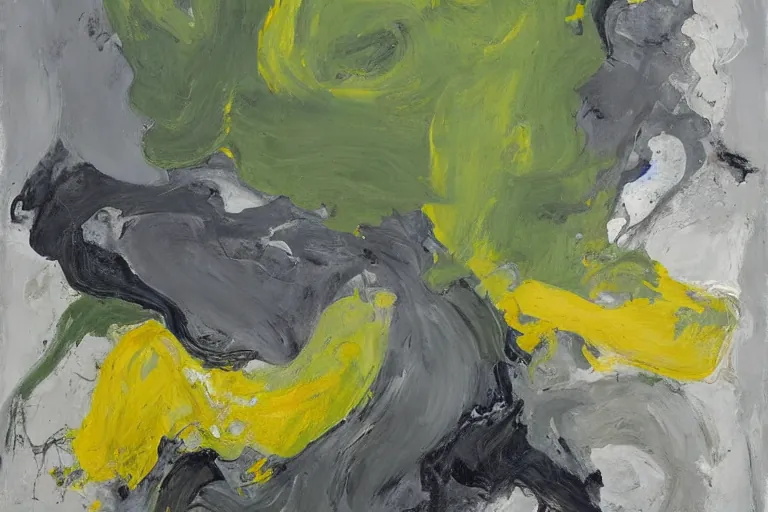 Abstract painting in the manner of Willem de Kooning, generated from the words of this post