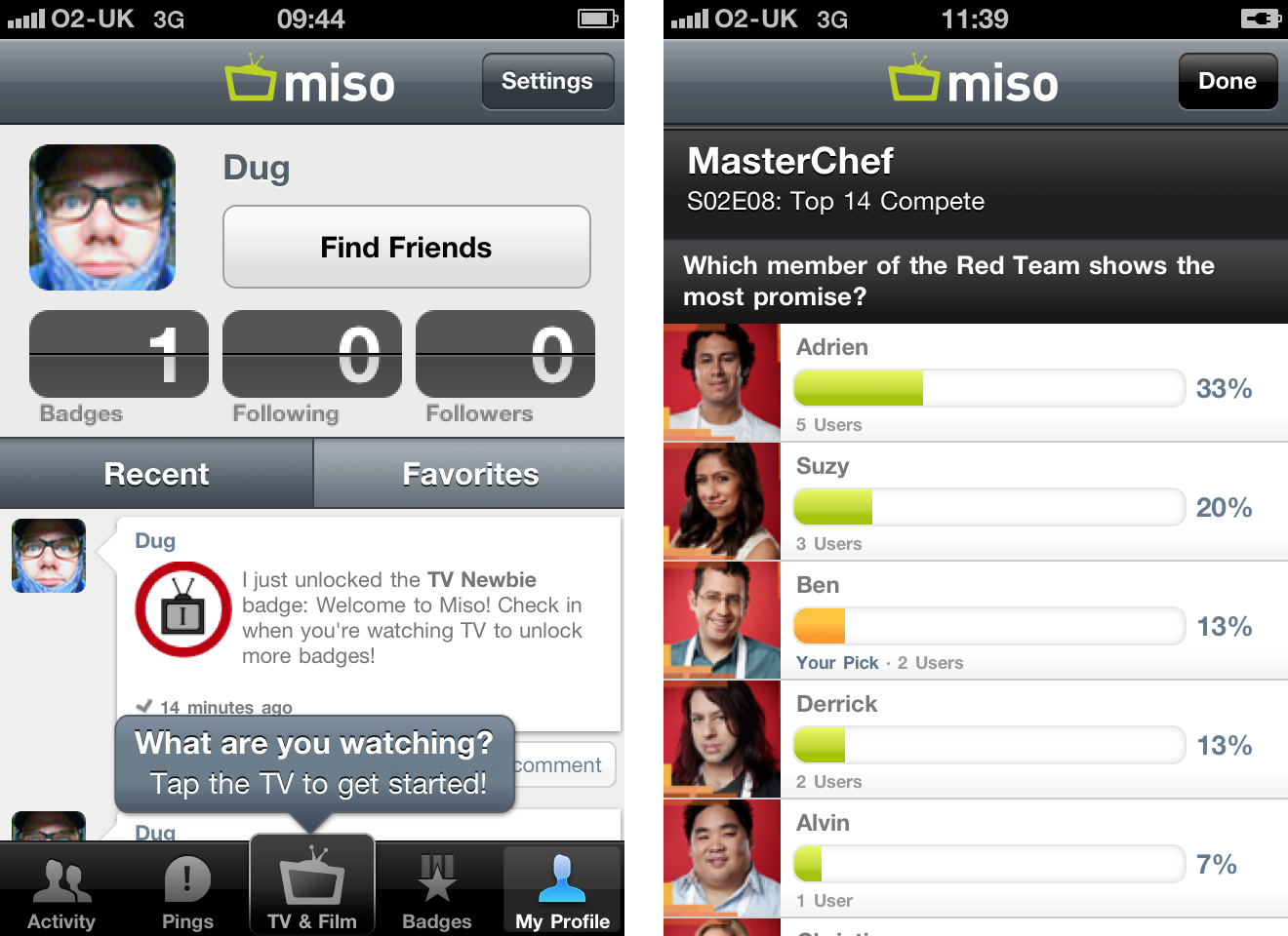 The Miso iPhone app