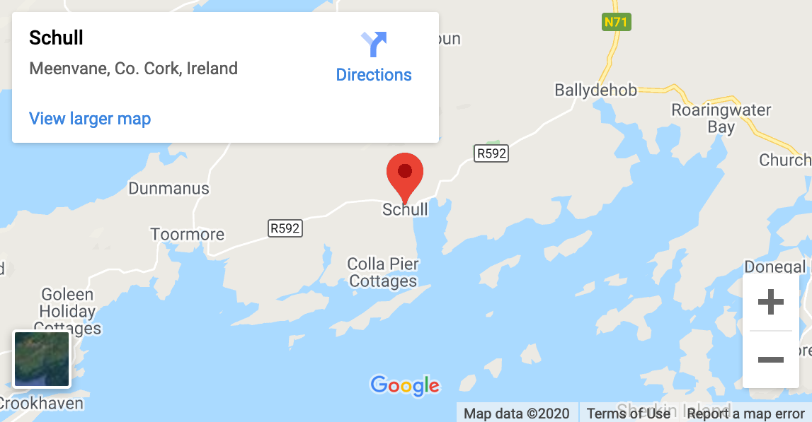 The map of the area around Schull