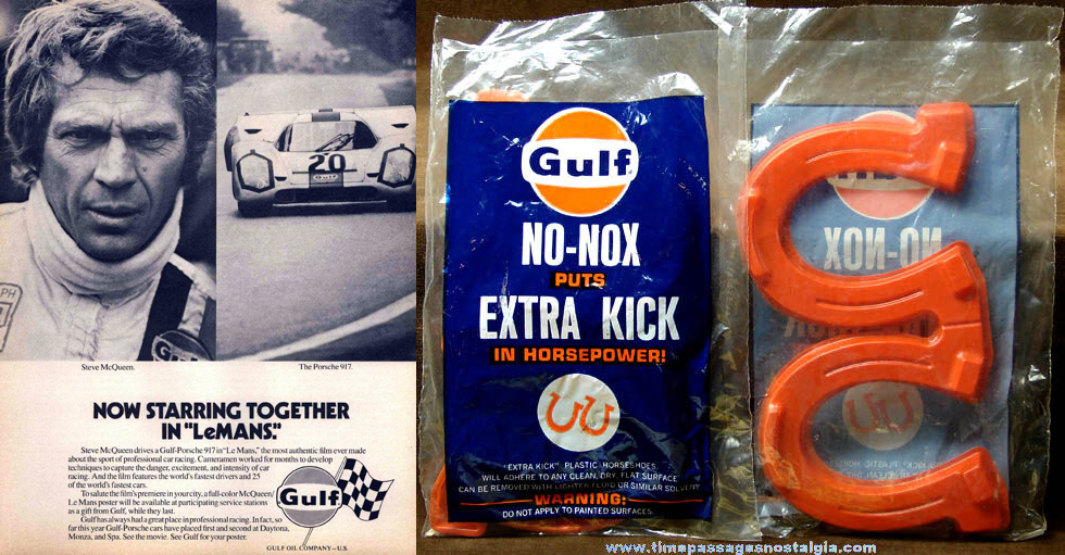 Gulf advertising and vintage horseshoe kit